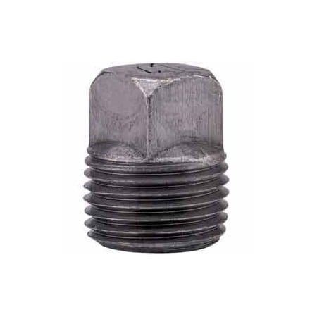 Anvil 1-1/2 Black Malleable Square Head Plug, Lead Free, 150 PSI 0818902538
